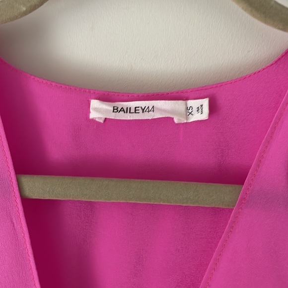 Bailey 44 Knight’s Tour V-Neck Drape Wrap Pink Silk Blouse XS - Picture 4 of 6
